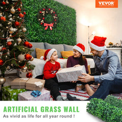 12PCS 24"x16" Grass Wall Panels for 32 SQ Feet, Boxwood Hedge Wall Panels, Artificial Grass Backdrop Wall 1.6", Privacy Hedge Screen UV Protected for Outdoor Indoor Garden Fence Backyard