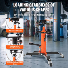 Hydraulic Transmission Jack 1322 lbs 360° Swivel Wheels For Car Lift
