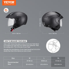 3/4-Face Motorcycle Helmet Motocross Helmet with Bluetooth Communication