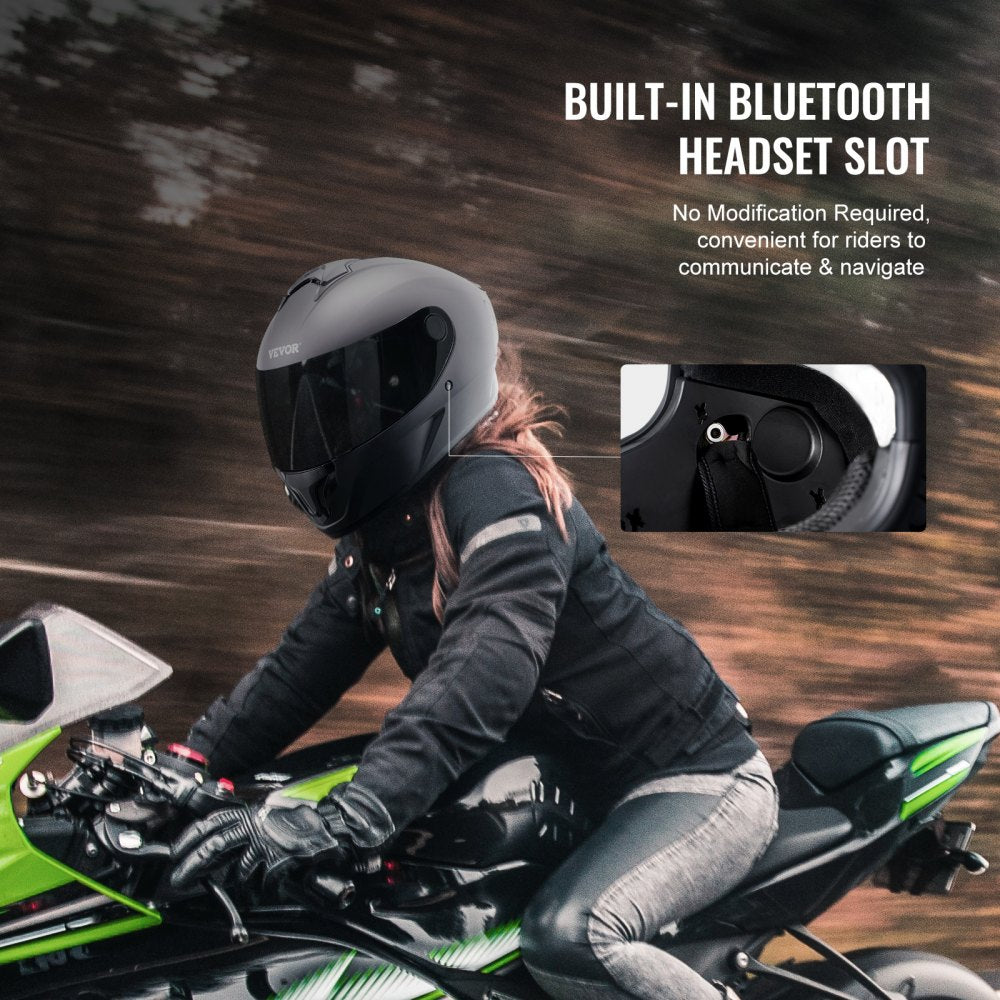 Full Face Motorcycle Helmet Motocross Helmet with Bluetooth Communication