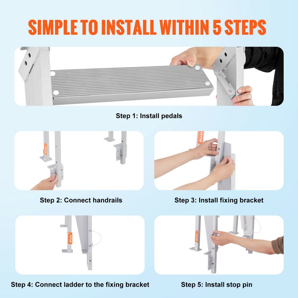 Dock Ladder Flip Up 4 Steps, 350lbs Load Capacity, Aluminum Pontoon Boat Ladder with 4" Wide Step & Nonslip Rubber Mat,Swimm Step Ladder for Ship/Lake/Pool/Marine Boarding