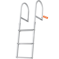 Dock Ladder, Removable 3 Steps, 500 lbs Load Capacity, Aluminum Alloy Pontoon Boat Ladder with 3.1`` Wide Step & Nonslip Rubber Mat, Easy to Install for Ship/Lake/Pool/Marine Boarding