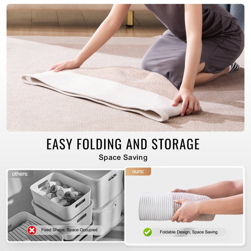 Cotton Rope Storage Basket 67L Woven Blanket Basket 20 x 20 x 13 in