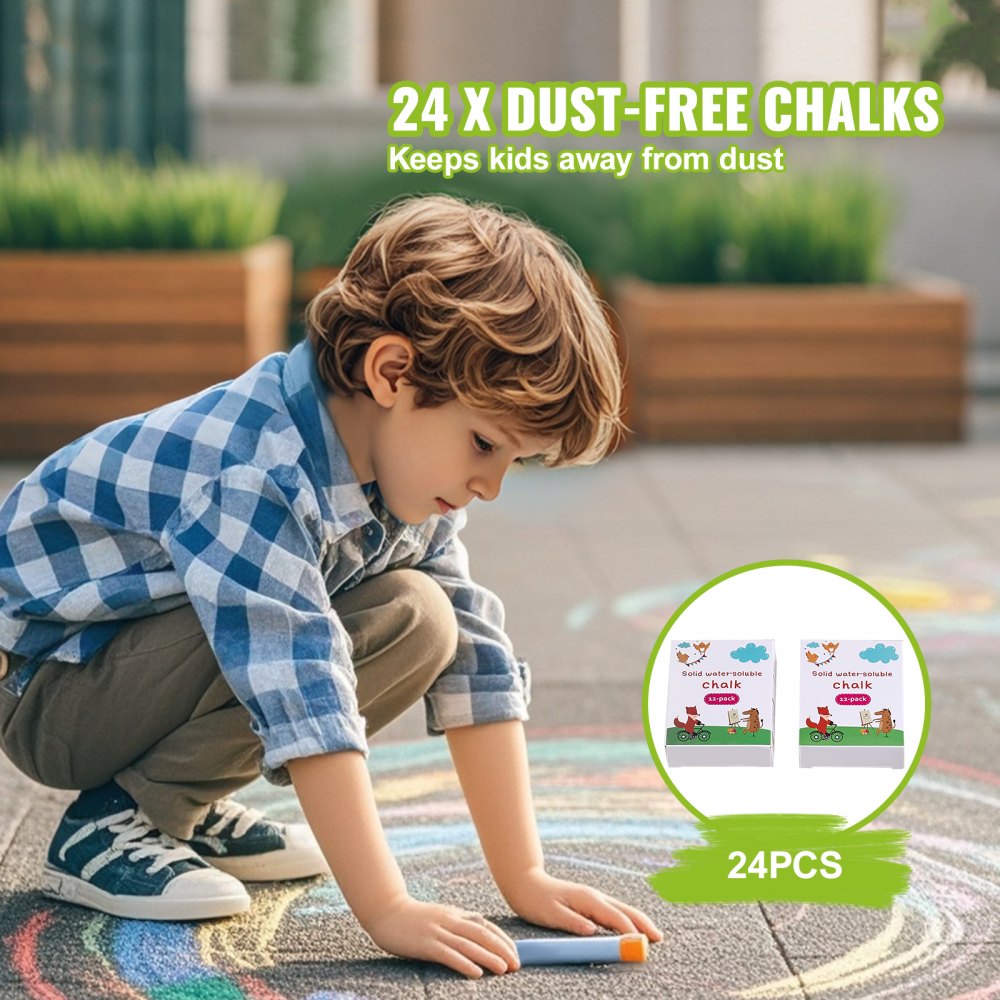 Easel Accessory Set Chalk & Markers & Paper Rolls 32PCS for Standing Easel