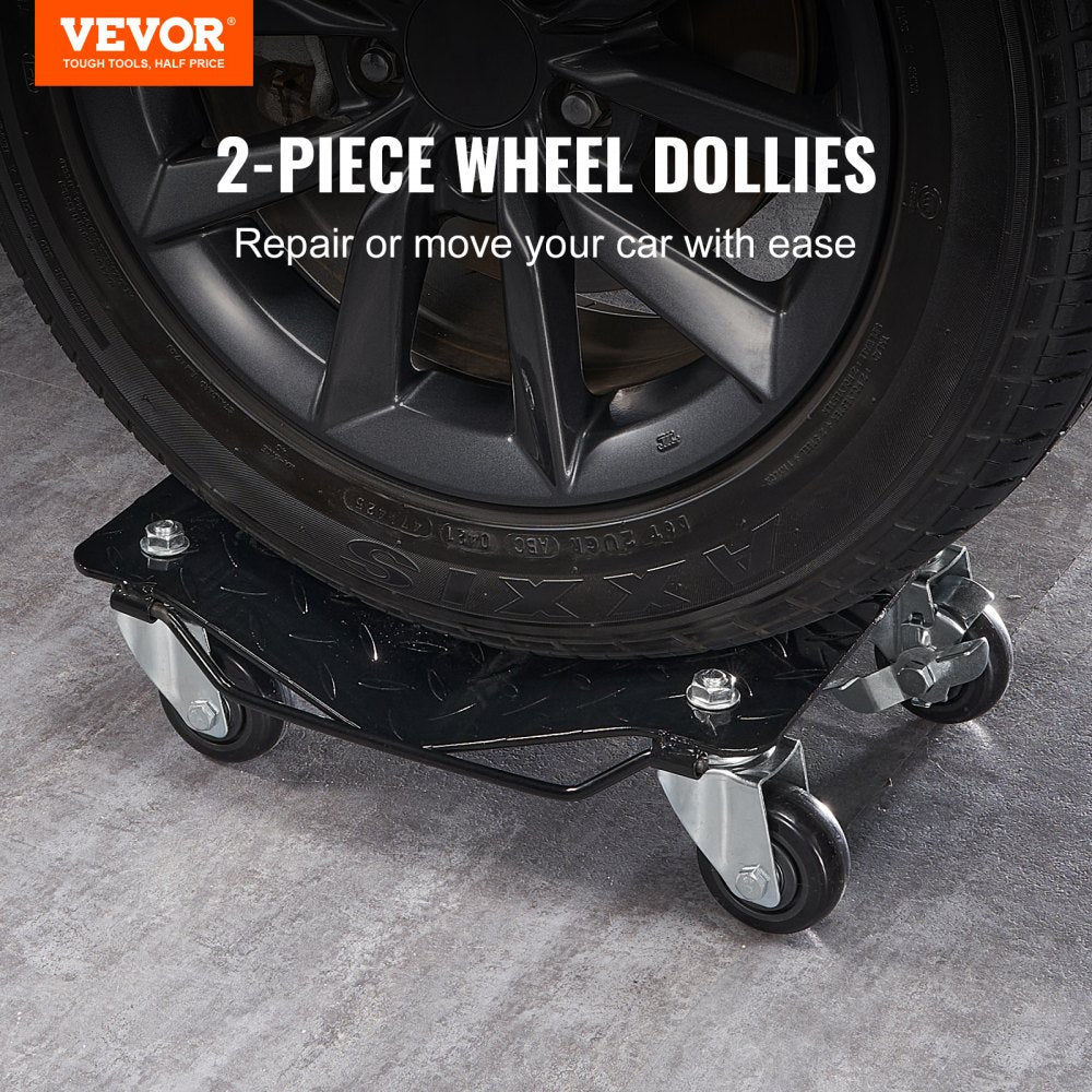 Wheel Dolly, 3000 lbs/1360 kg Car Dollies, Wheel Dolly Car Tire Stake Set of 2 Piece, Heavy-duty Car Tire Dolly Moving Cars, Trucks, Trailers, Motorcycles, and Boats