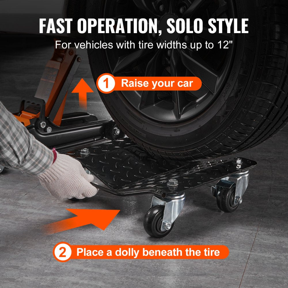 Wheel Dolly, 3000 lbs/1360 kg Car Dollies, Wheel Dolly Car Tire Stake Set of 2 Piece, Heavy-duty Car Tire Dolly Moving Cars, Trucks, Trailers, Motorcycles, and Boats
