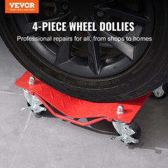 Wheel Dolly Heavy-Duty Car Tire Stake Vehicle Moving Dolly 8000 lbs 4 Pack