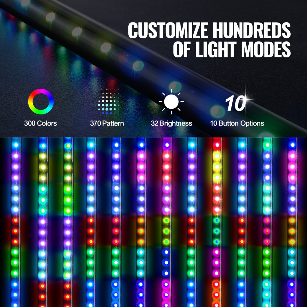 2 PCS 3 FT Whip Light, APP & RF Remote Control Led Whip Light, Waterproof RGB Chasing Lighted Whips with 4 Flags, for UTVs, ATVs, Motorcycles, RZR, Can-am, Trucks, Off-road, Go-karts