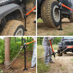 High Lift Farm Jack, 48" Utility Farm Jack, 7000 lbs Capacity Ratcheting Off Road Utility Jack, Heavy-Duty Farm Jack for Tractor, Truck, SUV, Bumper Lift, Orange