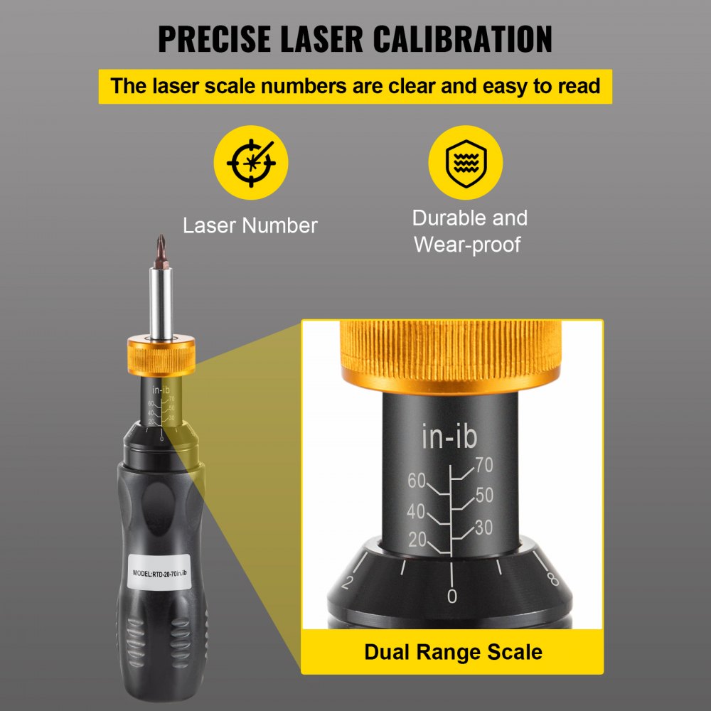 Bostome 1/4" drive torque screwdriver with adjustable torque range and durable design.