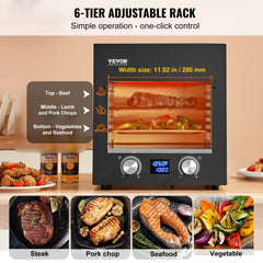 Electric Steak Grill 1800W Smokeless Infrared Broiler Stainless Steel Home