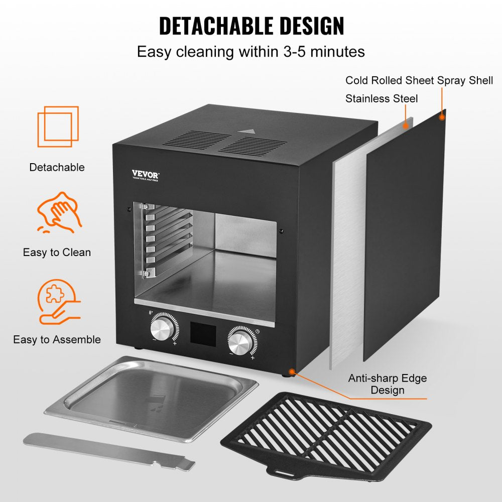 Electric Steak Grill 1800W Smokeless Infrared Broiler Stainless Steel Home