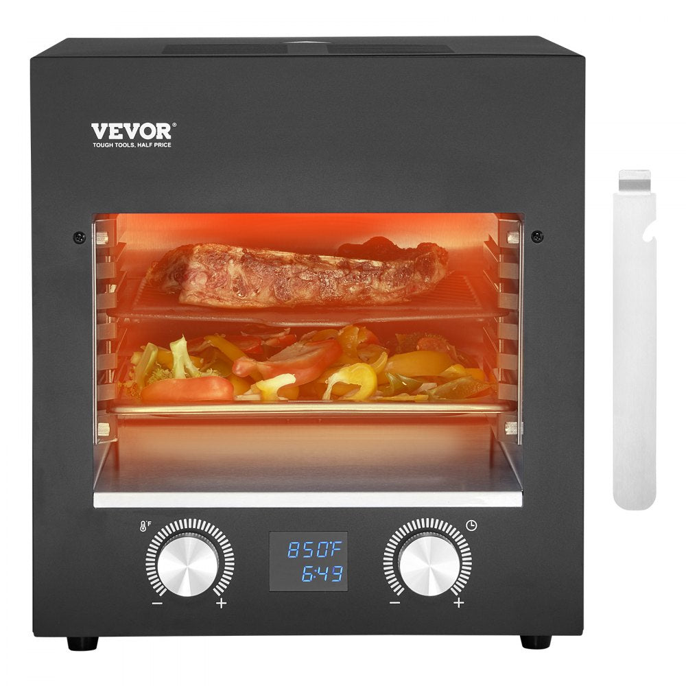 Electric Steak Grill 1800W Smokeless Infrared Broiler Stainless Steel Home