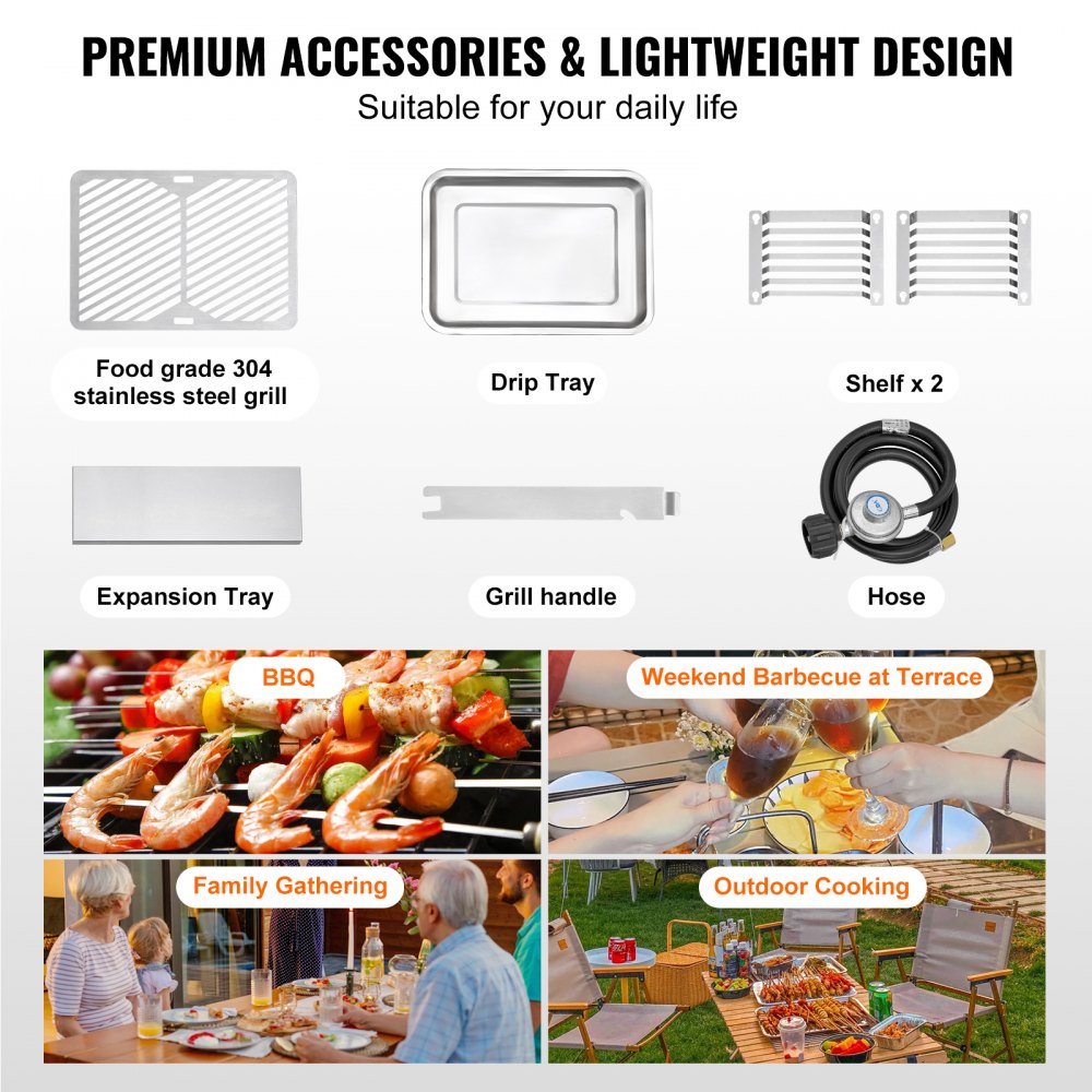 Propane Steak Grill 1500°F Portable Infrared Broiler for Outdoor Barbecue