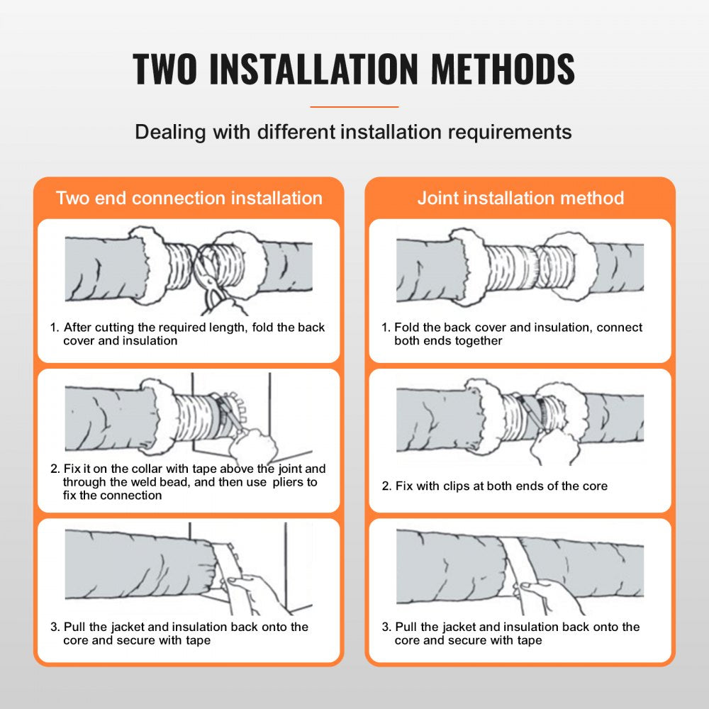 Bostome 8-inch insulated dryer vent hose, 25 feet long, with flexible aluminum and fiberglass construction.