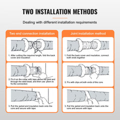Dryer Vent Hose, 4`` Insulated Flexible Duct 25FT Long with 2 Duct Clamps, Heavy-Duty Three Layer Protection for HVAC Heating Cooling Ventilation and Exhaust, R-6.0 Flame Resistance Value