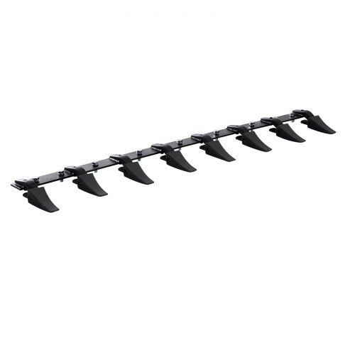 Bucket Tooth Bar, 66``, Heavy Duty Tractor Bucket 8 Teeth Bar for Loader Tractor Skidsteer, 4560 lbs Load-Bearing Capacity Bolt On Design, for Efficient Soil Excavation and Bucket Protection