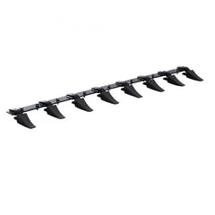 Bucket Tooth Bar, 66``, Heavy Duty Tractor Bucket 8 Teeth Bar for Loader Tractor Skidsteer, 4560 lbs Load-Bearing Capacity Bolt On Design, for Efficient Soil Excavation and Bucket Protection