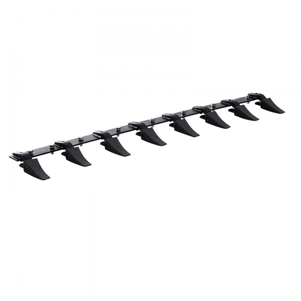 Bucket Tooth Bar, 66``, Heavy Duty Tractor Bucket 8 Teeth Bar for Loader Tractor Skidsteer, 4560 lbs Load-Bearing Capacity Bolt On Design, for Efficient Soil Excavation and Bucket Protection