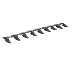 Bostome 72" heavy duty bucket tooth bar with 9 teeth for tractor loader attachment.
