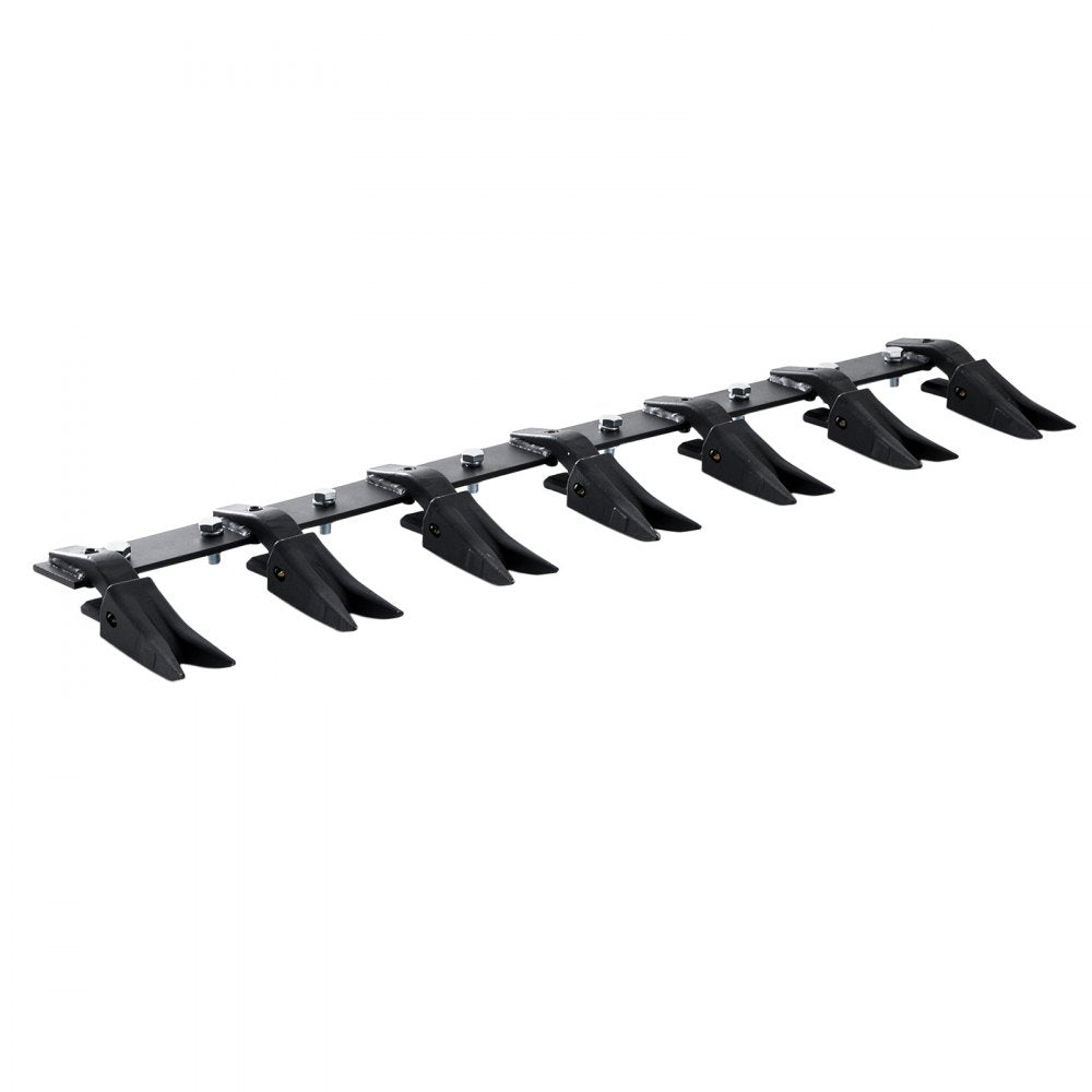 Bucket Tooth Bar, 53``, Heavy Duty Tractor Bucket Teeth Bar for Sub-Compact Tractor Loader, 4560 lbs Load-Bearing Capacity, Fits Bucket Cutting Edges Sized 1/2" or Less with No Drilling Required