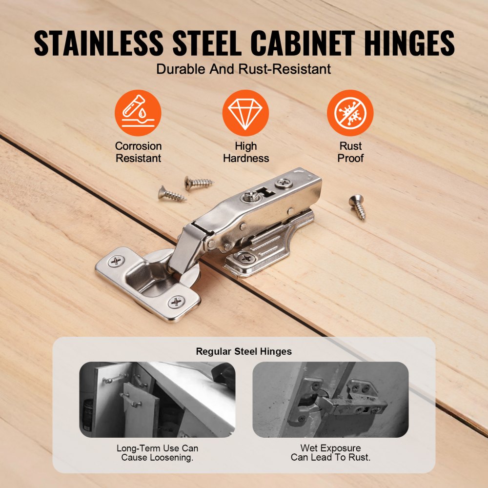 Cabinet Door Hinges 40 Packs Full Overlay Soft Close for Framed/Frameless