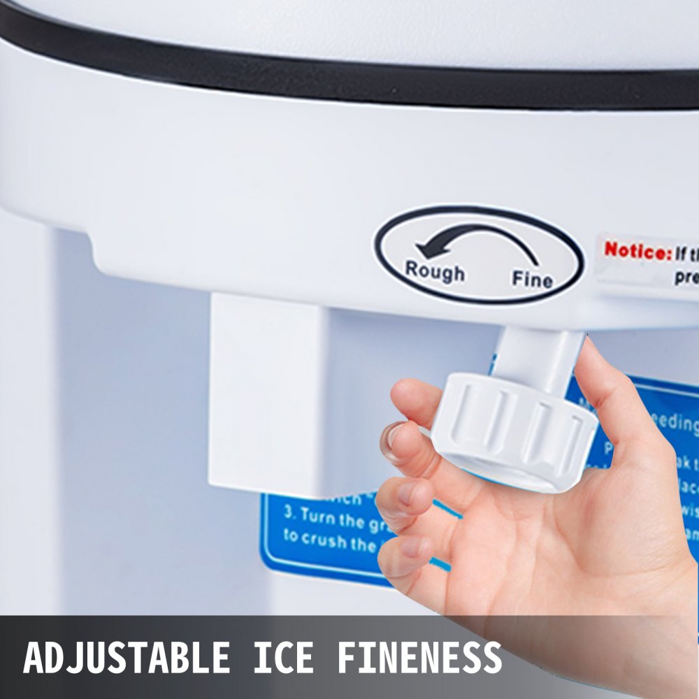 110V Commercial Ice Shaver Crusher 1100LBS/H with 17.6 LBS Hopper, 350W Tabletop Electric Snow Cone Maker 320 RPM Rotate Speed Perfect For Parties Events Snack Bar