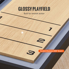 45" Shuffleboard and Curling 2 in 1 Board Game Portable Tabletop Set