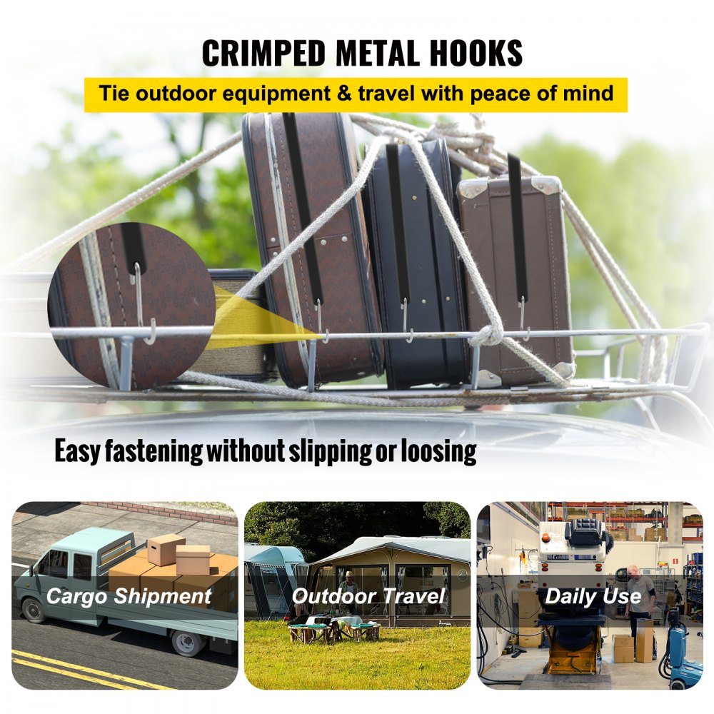 Rubber Bungee Cords, 11 Pack 9", 21 Pack 15", 21 Pack 21", Natural Rubber Tie Down Straps w/S Hooks, Heavy Duty Assorted Sizes Outdoor Tarp Straps for Securing Flatbed Trailers, Canvases, Cargo