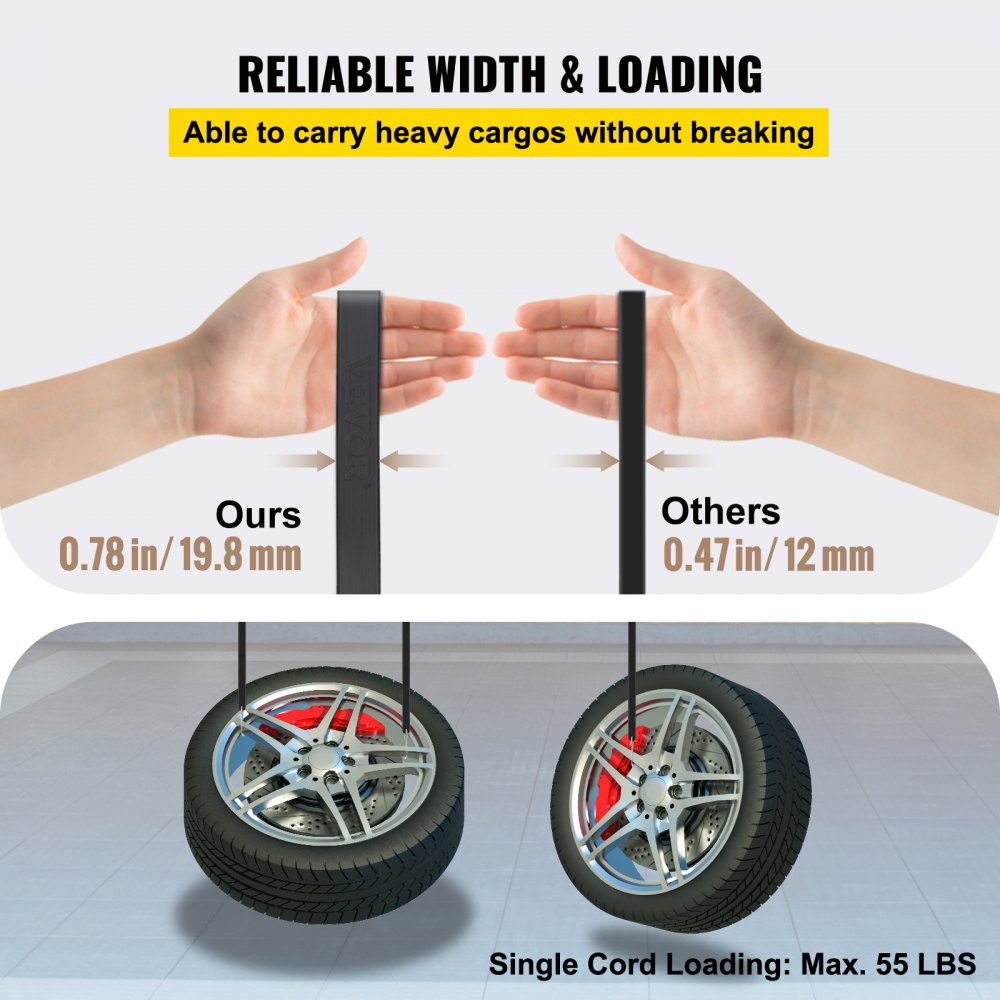 Rubber Bungee Cords, 53 Pack 21" Long, Weatherproof Natural Rubber Tie Down Straps with Crimped S Hooks, Heavy Duty Outdoor Tarp Straps for Securing Flatbed Trailers, Canvases, Cargo, and More