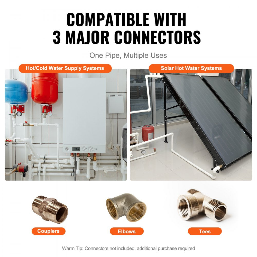 Flexible 3/4 inch PEX-A pipe in a 100ft roll for hot and cold potable water systems.