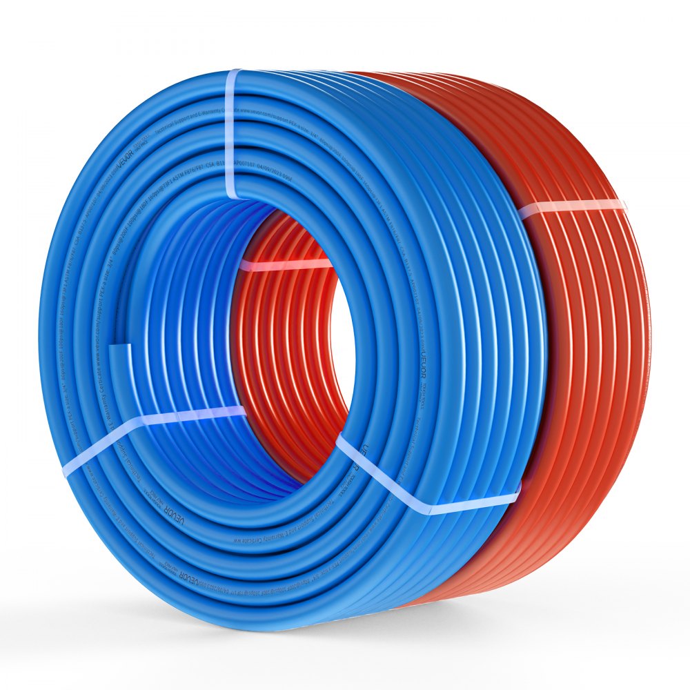 Bostome PEX-A Pipe in 3/4 inch diameter, flexible tubing, 2 rolls of 100ft each.
