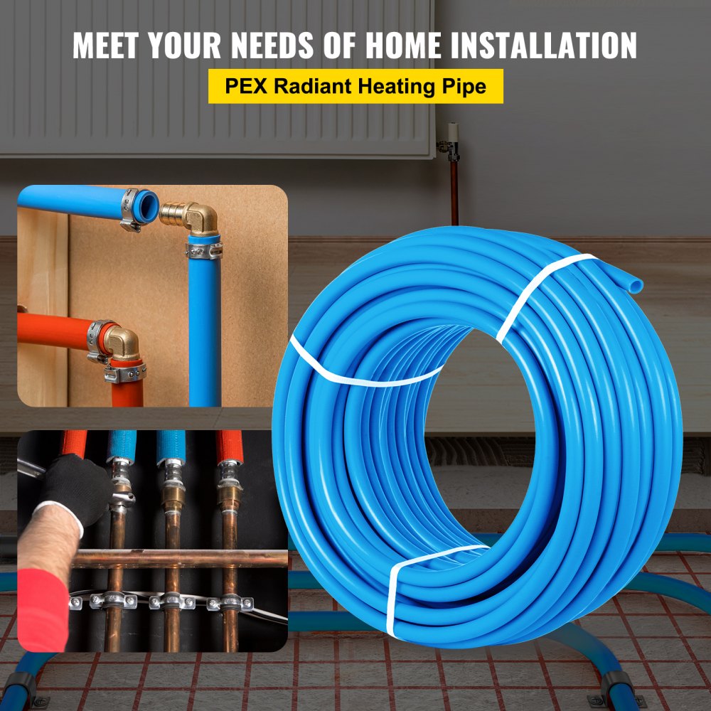 Bostome 1" PEX-B tubing in a 300ft roll, flexible for hot and cold water systems.