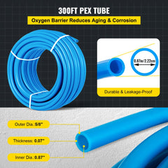 Bostome 1" PEX-B tubing in a 300ft roll, designed for hot and cold water systems.