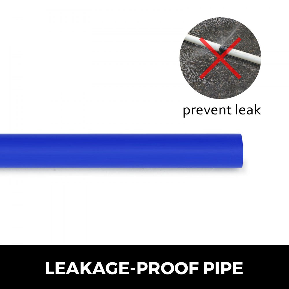 300ft coil of 3/4-inch blue non-barrier PEX tubing for hot and cold water plumbing.
