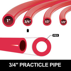3/4" X 300Ft PEX Tubing Oxygen Barrier O2 EVOH Pex-B Red Hydronic Radiant Floor Heat Heating System Pex Pipe Pex Tube (3/4" O2-Barrier, 300Ft/Red)