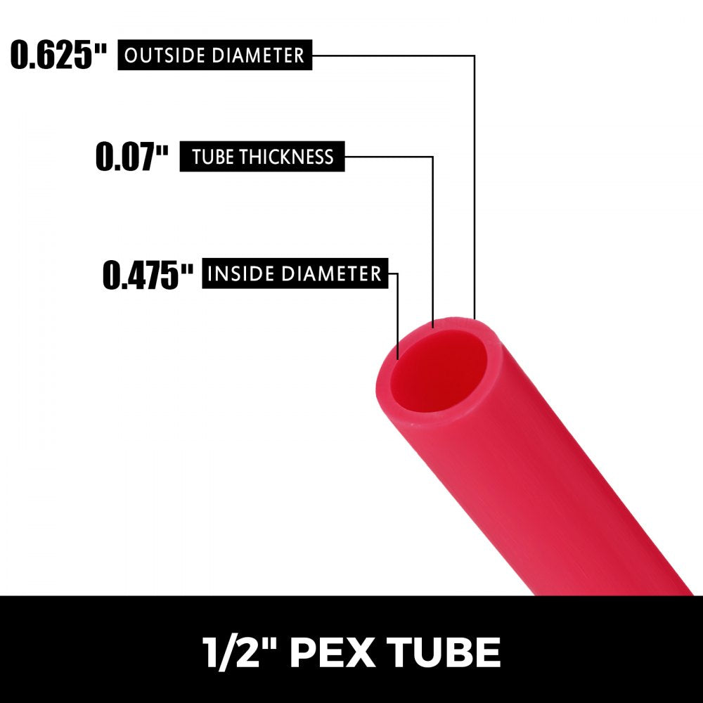 Bostome 1/2" oxygen barrier PEX tubing in a 900ft coil for radiant floor heating systems.