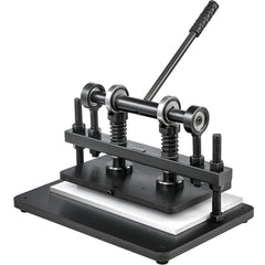 Manual leather cutting machine with a 360x260mm platen for precise crafting cuts.