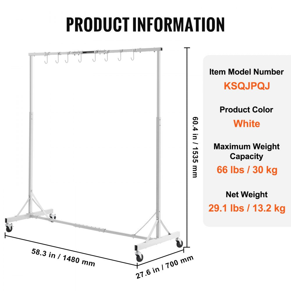 Newly Upgraded！ Painting Rack Adjustable Paint Hanger 8 Hooks Auto Body Painting Stand