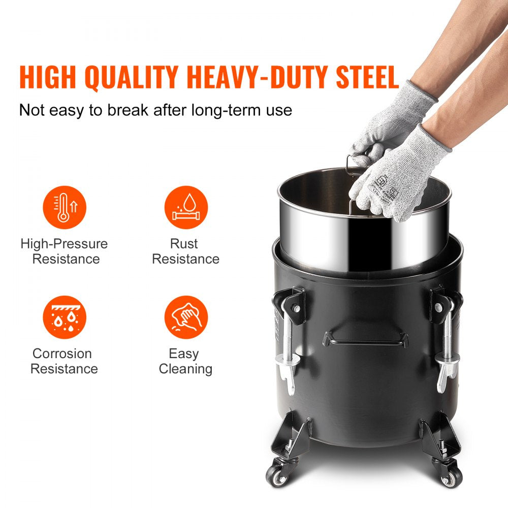Spray Paint Pressure Pot Tank 20L/5gal with Casters Leak Repair Sealant