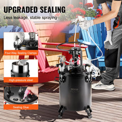Spray Paint Pressure Pot Tank 30 L/7.5 gal Fully Automatic Stirring 70 psi