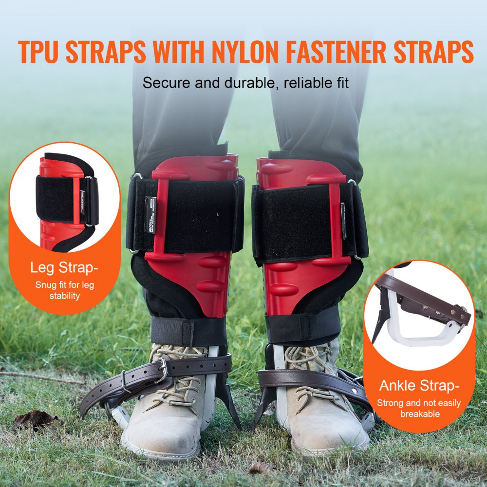 Tree Climbing Spikes Climbing Spurs Gear Aluminum Arborist Equipment Red