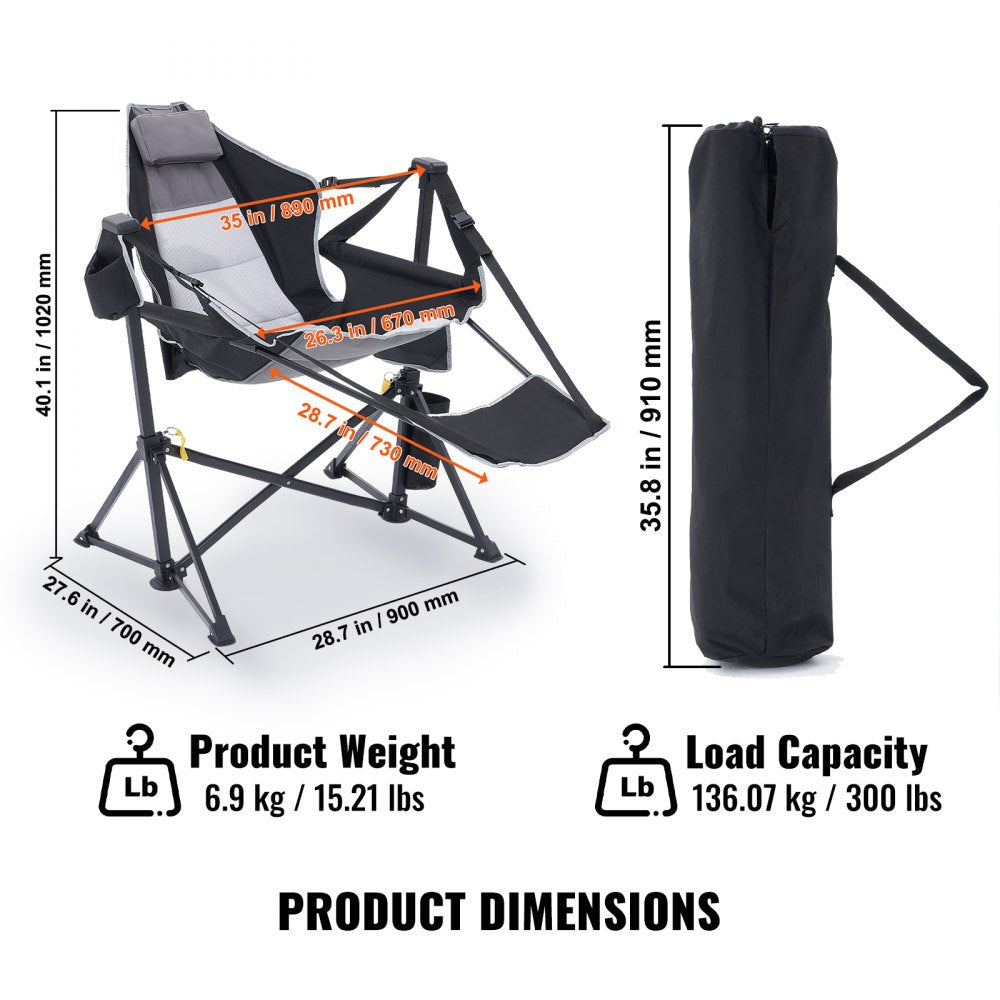 Camping Chair Hammock Chair 300 lbs Load Capacity Hammock Folding Chair
