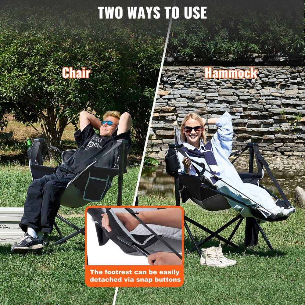 Camping Chair Hammock Chair 300 lbs Load Capacity Hammock Folding Chair