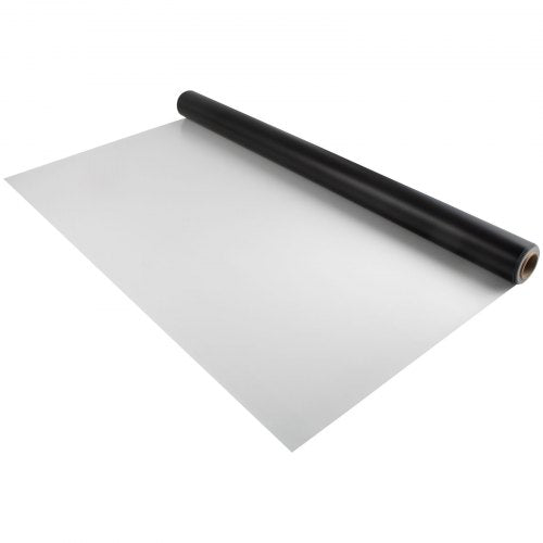 Black and white reversible PVC dance floor roll measuring 6.6 by 23 feet with matte finish