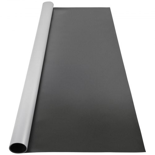 Bostome reversible PVC vinyl dance floor in black and grey, measuring 6.6x9.8ft.