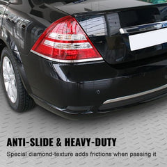 Silver diamond texture vinyl garage floor mat with a durable PVC construction.