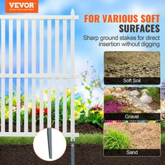 48" W x 48" H Vinyl Privacy Fence Panels, Air Conditioner Fence, Outdoor Privacy Screens for Trash Can, Pool Equipment Enclosure, Privacy Screen Kit Strip Panels (2 Panels)