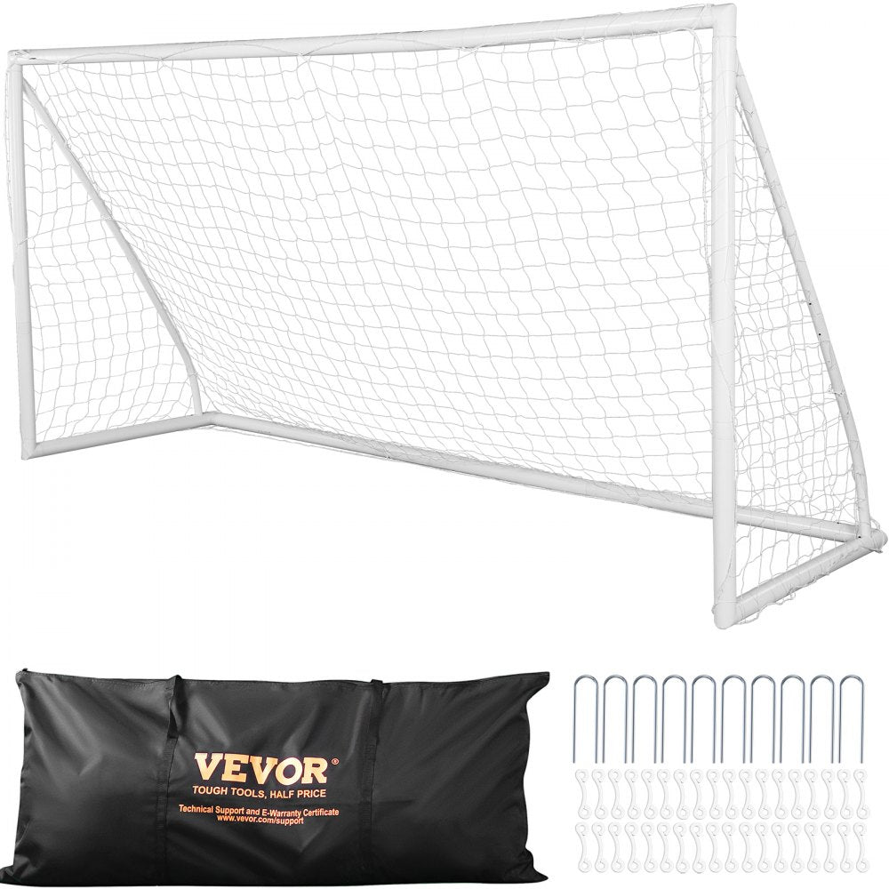 Bostome 12x6 ft portable soccer goal with durable netting and tool-free assembly for youth training.
