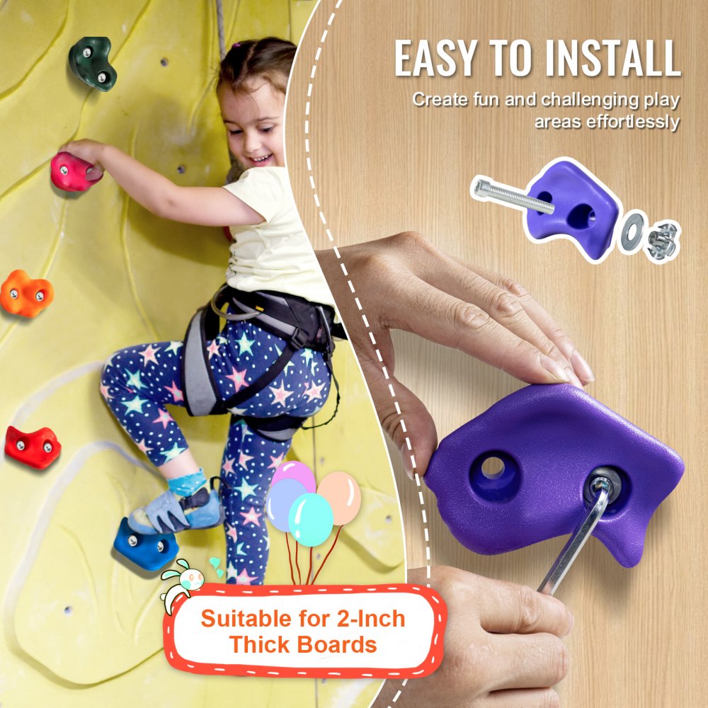 72 Rock Climbing Holds Climbing Rocks Rock Wall Holds Grip Indoor/Outdoor